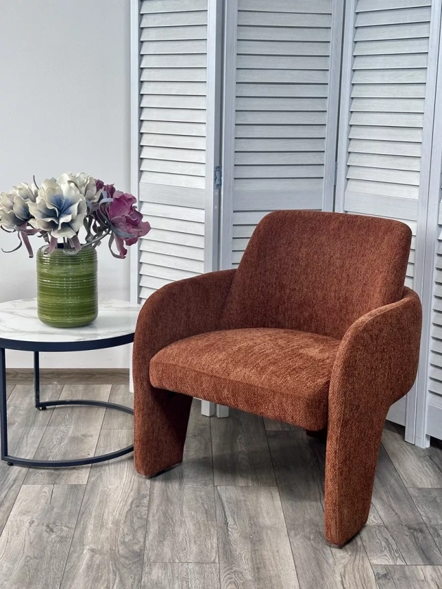 Стул-кресло Cube, Ote Sea-500 бронзовый, ткань, каркас металл в обивке бронзового цвета Ote Sea 500 