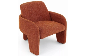 Стул-кресло Cube, Ote Sea-500 бронзовый, ткань, каркас металл в обивке бронзового цвета Ote Sea 500 