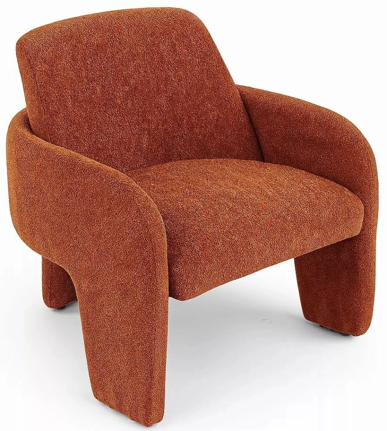 Стул-кресло Cube, Ote Sea-500 бронзовый, ткань, каркас металл в обивке бронзового цвета Ote Sea 500 