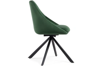 Стул Окленд, крутящийся, мягкий, темно-зеленый / черный