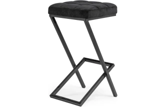 Полубарный табурет Амаури, катания блэк / черный матовый