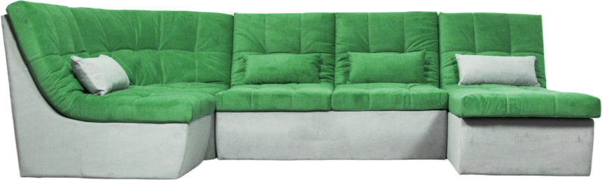 Диван угловой София 2, Catania mint, Catania smoke, с задней тканью