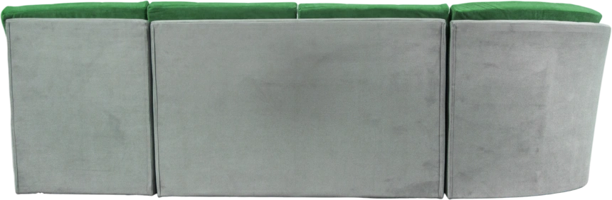 Диван угловой София 2, Catania mint, Catania smoke, с задней тканью