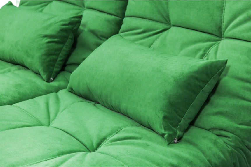 Диван угловой София 2, Catania mint, Catania smoke, с задней тканью