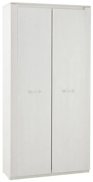 Шкаф двухдверный Элана, 101x41x208.5, распашной с полками, бодега белая