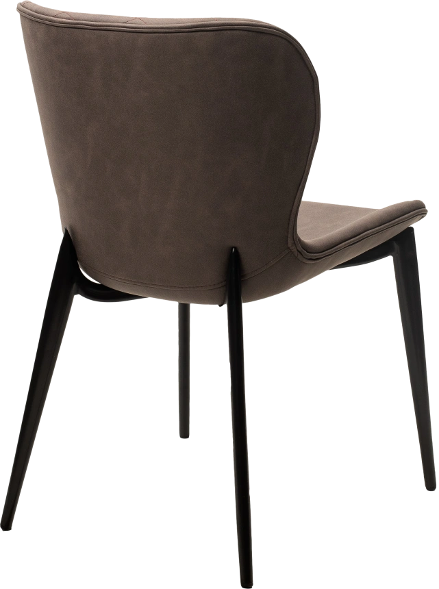 Стул Клод, мягкий, Kiprus-04 коричневый, искусственная замша, черный каркас 