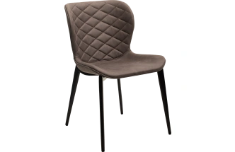 Стул Клод, мягкий, Kiprus-04 коричневый, искусственная замша, черный каркас 