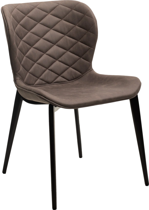 Стул Клод, мягкий, Kiprus-04 коричневый, искусственная замша, черный каркас 