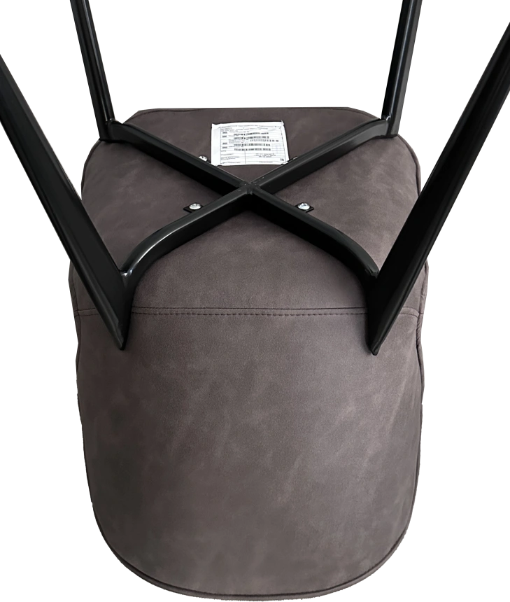 Стул Клод, мягкий, Kiprus-04 коричневый, искусственная замша, черный каркас 