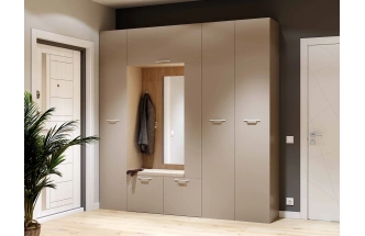 Шкаф двухдверный Джерси, распашной, капучино