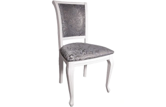 Стул Кабриоль, деревянный, базар 149-2 жаккард, каркас эмаль белая