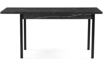 Кухонный обеденный раздвижной стол Центавр, 120(160)х70х76, файерстоун / черный матовый