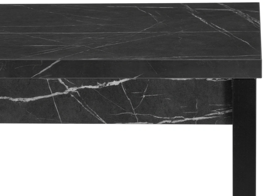 Кухонный обеденный раздвижной стол Центавр, 120(160)х70х76, файерстоун / черный матовый