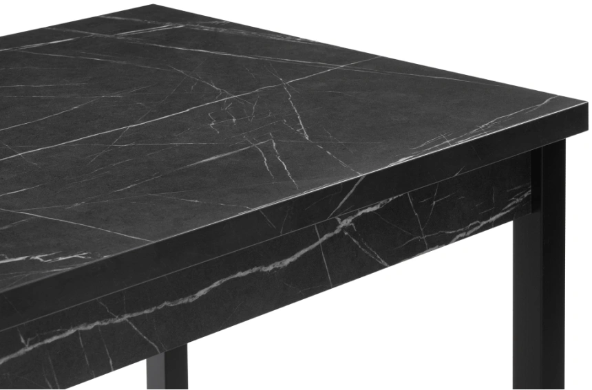 Кухонный обеденный раздвижной стол Центавр, 120(160)х70х76, файерстоун / черный матовый