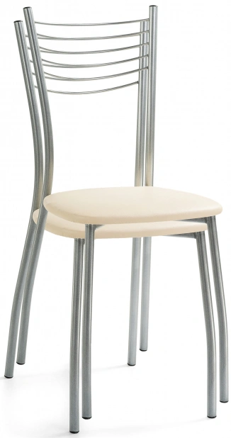 Стул Goki, на металлокаркасе, ваниль крап / светлый мусс
