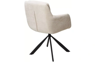 Стул Федерико Данс, поворотный, Nordic 11 молочный, черный каркас