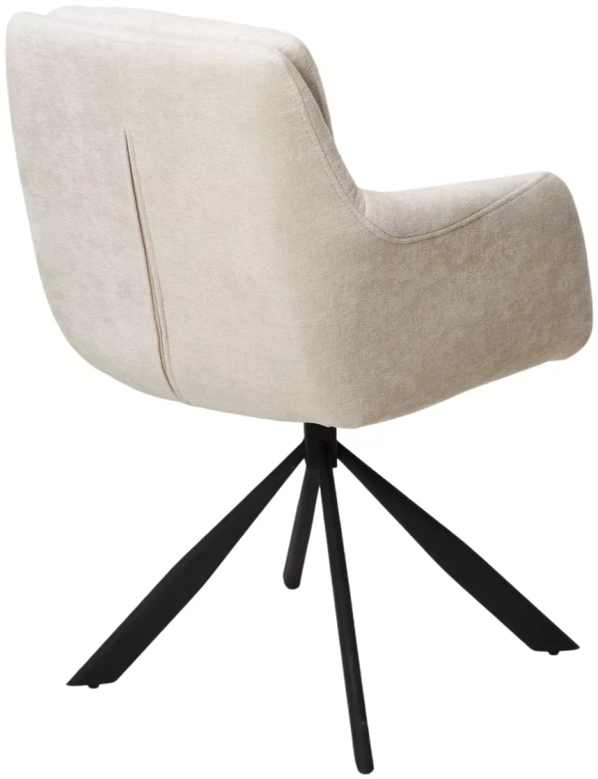 Стул Федерико Данс, поворотный, Nordic 11 молочный, черный каркас