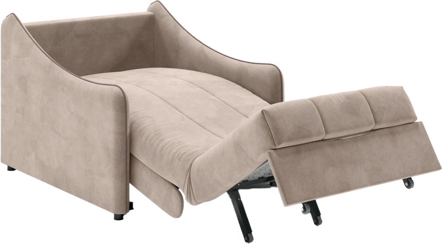 Кресло-кровать Дели 80, модель 032, Ultra Sand​ / Ultra Stone​ (песочный​)