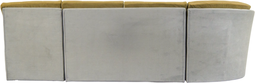 Диван угловой София 2, Севен 333 (горчично-желт), Севен 308, с задней тканью