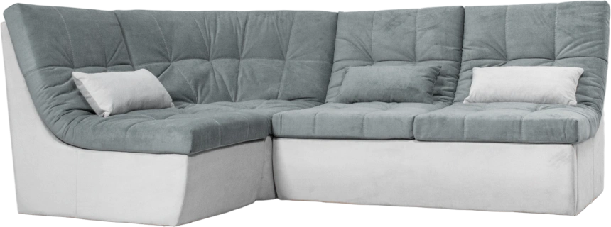Диван угловой София 2 с кресельной частью, ткань MONAKO-A 06, MONAKO-A 14, с задней тканью