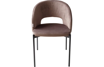 Стул Agnes, мягкий, Bluvel-38 латте, черный каркас