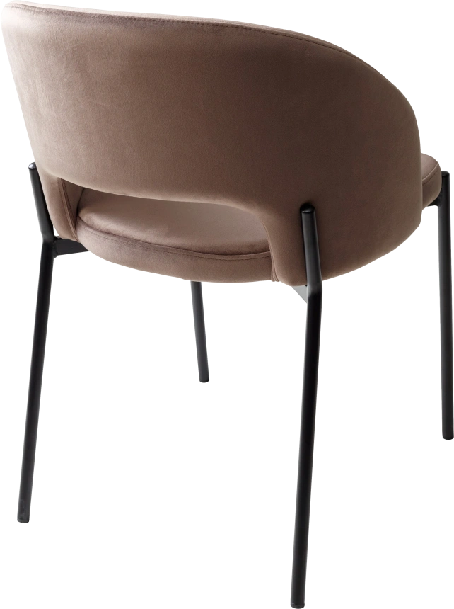 Стул Agnes, мягкий, Bluvel-38 латте, черный каркас