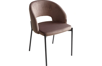 Стул Agnes, мягкий, Bluvel-38 латте, черный каркас