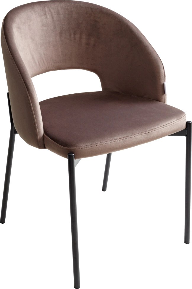 Стул Agnes, мягкий, Bluvel-38 латте, черный каркас