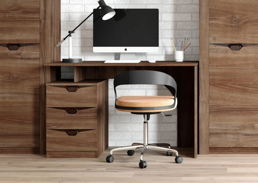 Стол письменный Соренто, с ящиками, дуб стирлинг