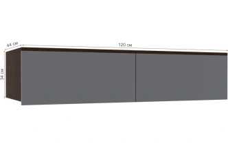 Шкаф навесной Роут, венге / графит софт