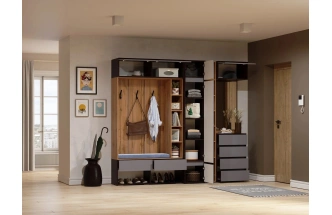 Шкаф навесной Роут, венге / графит софт