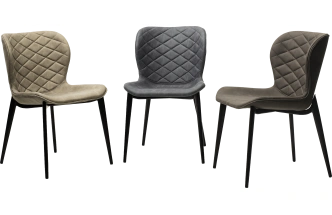 Стул Клод, мягкий, Kiprus-12 темно-серый, искусственная замша, черный каркас 