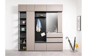 Шкаф навесной Сейдиль 16.314.03, антрацит / веллюто капучино