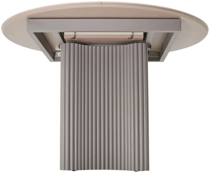 Кухонный раздвижной стол Адажио 115, Gilt White, керамика, латте каркас