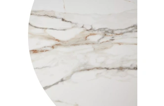 Кухонный раздвижной стол Адажио 115, Gilt White, керамика, латте каркас