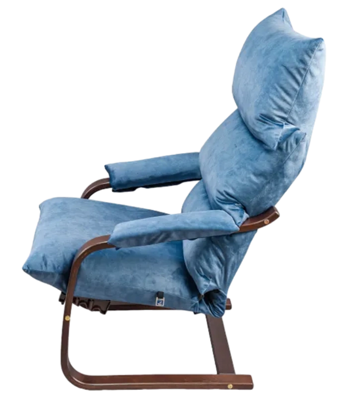 Кресло Квин (без карманов), Nevada navy, Орех