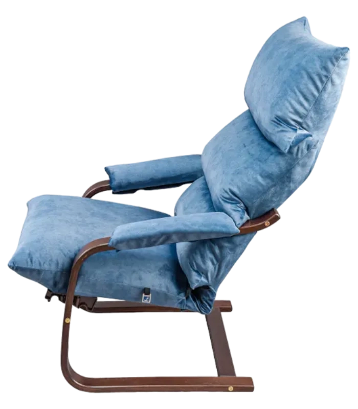 Кресло Квин (без карманов), Nevada navy, Орех