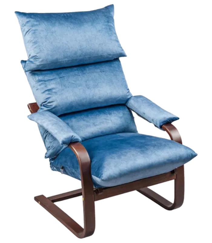 Кресло Квин (без карманов), Nevada navy, Орех