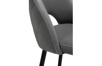 Полубарный стул Клэйн, велюр серый MR-11 / черный
