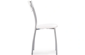 Стул Goki, на металлокаркасе, белый полимер / светлый мусс