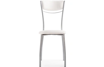 Стул Goki, на металлокаркасе, белый полимер / светлый мусс