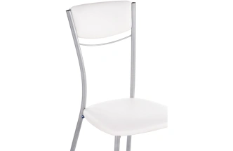 Стул Goki, на металлокаркасе, белый полимер / светлый мусс