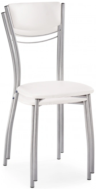 Стул Goki, на металлокаркасе, белый полимер / светлый мусс