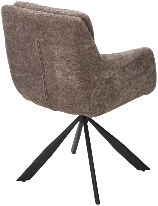 Стул Федерико Данс, поворотный, Nordic 35 cеро-коричневый, черный каркас