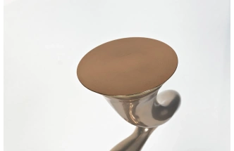 Журнальный стол Flow, 52x52x59, стекло, прозрачный / латунь