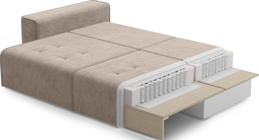 Диван прямой Венте, модель 035, Germes Beige (бежевый)