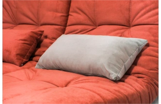 Диван угловой София 2, Catania flame, Catania cocoa, с задней тканью