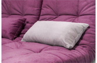 Диван угловой София 2 с кресельной частью, Tenerife elderberry, Tenerife silver, с задней тканью