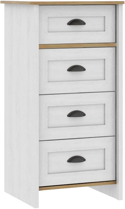 Комод Тифани, 4 ящика, Дуб небраска / Белый