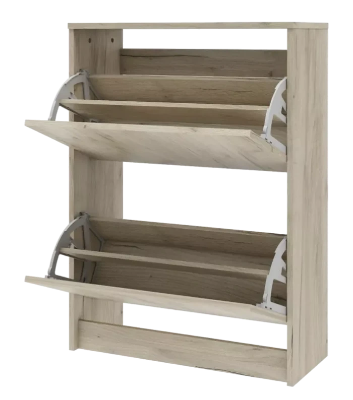 Тумба для обуви Лофт, 2 фасада, 68x93,6x28, Дуб крафт серый